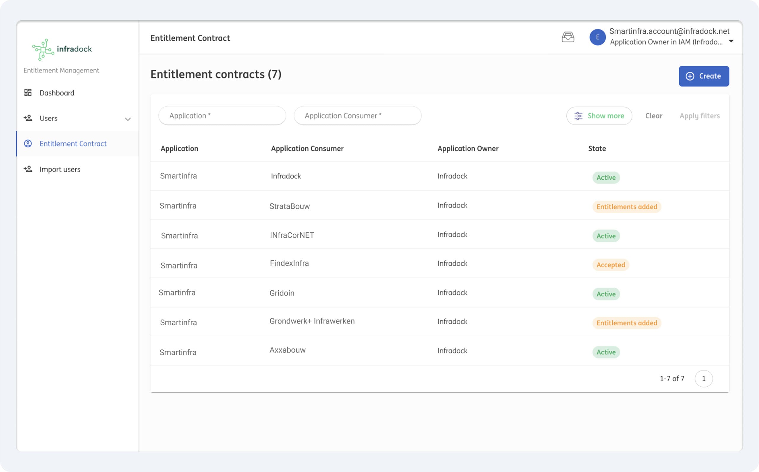 Schermafbeelding van de SmartAccess-applicatie
